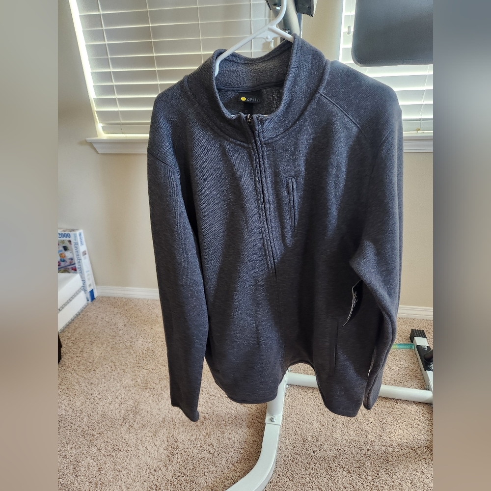 Zella grey zip up swaeter